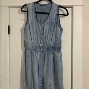 Noisy May chambray mini dress